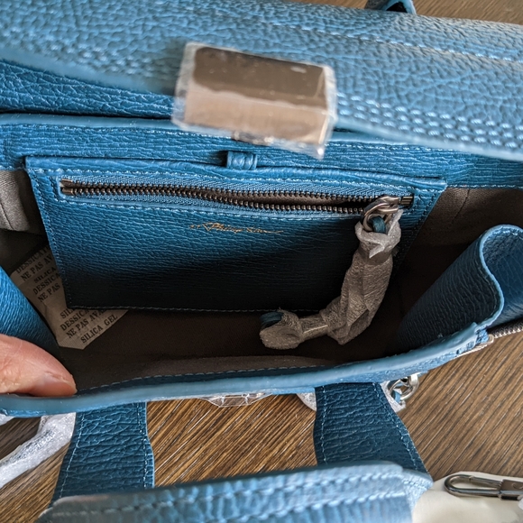 Philip Lim 3.1 Mini Pashli Satchel Crossbody Hangbag Nile Teal Blue NWT $960 - Picture 3 of 6